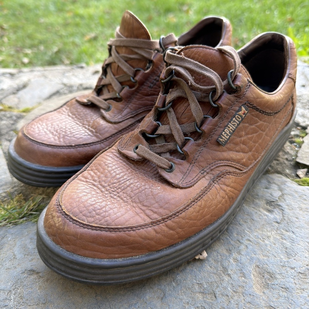 Mephisto Match Mens Size 9.5 US 9 EUR Brown Leather Walking Shoes Portugal